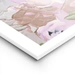 affiche dart abstrait colore avec des coups de pinceau epais en vert et rose lightpanel.webp