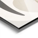 affiche dart abstrait contemporain representant une forme humaine avec des forme aluminium.webp