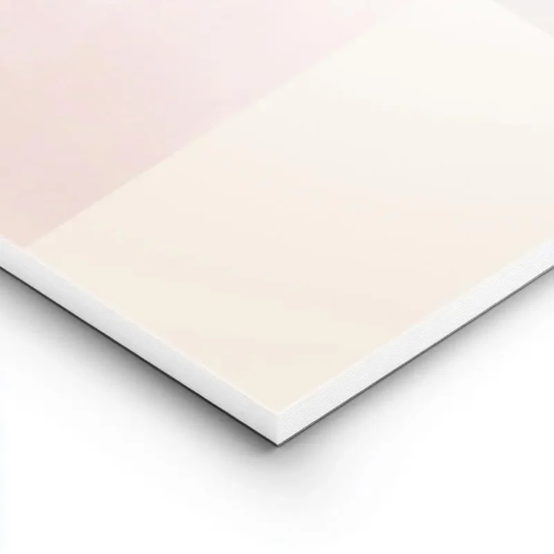 affiche dart abstrait de blocs de couleur rouge rose et beige avec une typograph lightpanel.webp