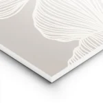 affiche dart abstrait design organique formes lineaires blanches sur fond beige lightpanel.webp