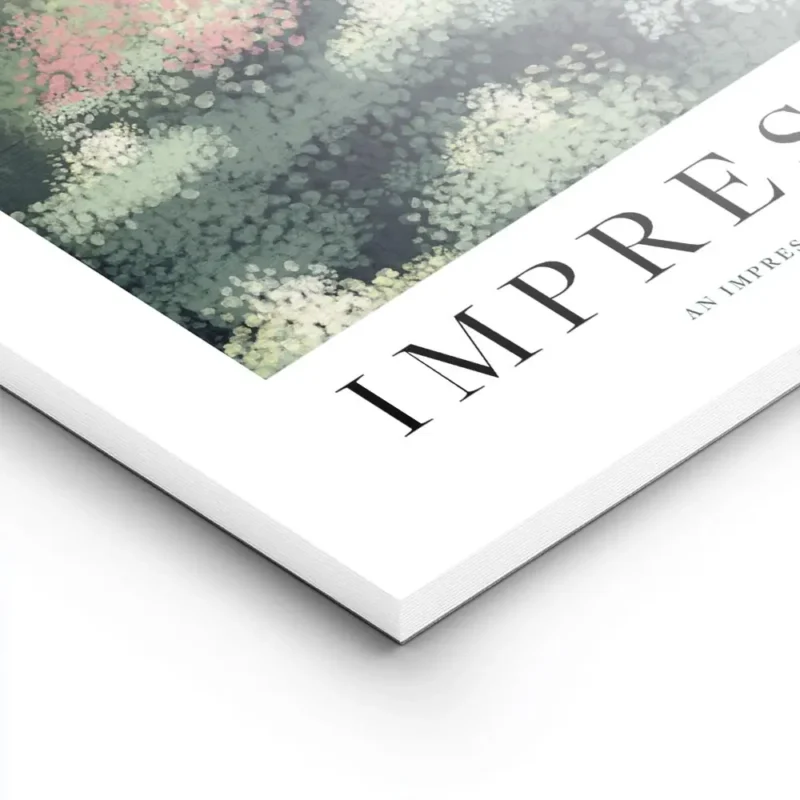 affiche dart abstrait dun jardin verdoyant avec des fleurs epanouies dans un sty lightpanel.webp