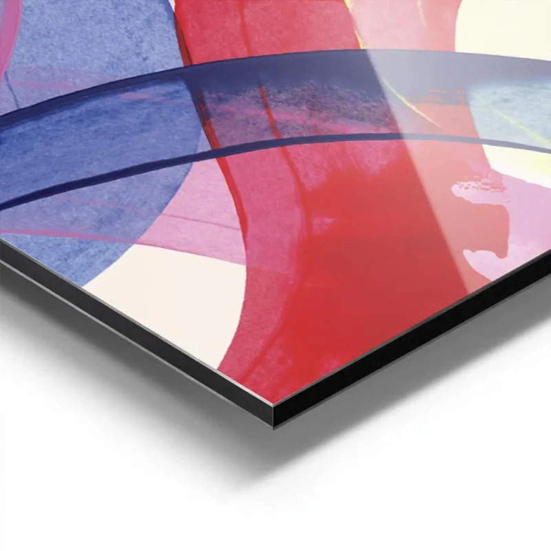 affiche dart abstrait fluide avec des touches de peinture colorees vibrantes for aluminium.webp