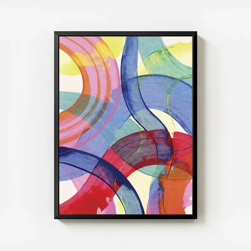 affiche dart abstrait fluide avec des touches de peinture colorees vibrantes for avec cadre.webp