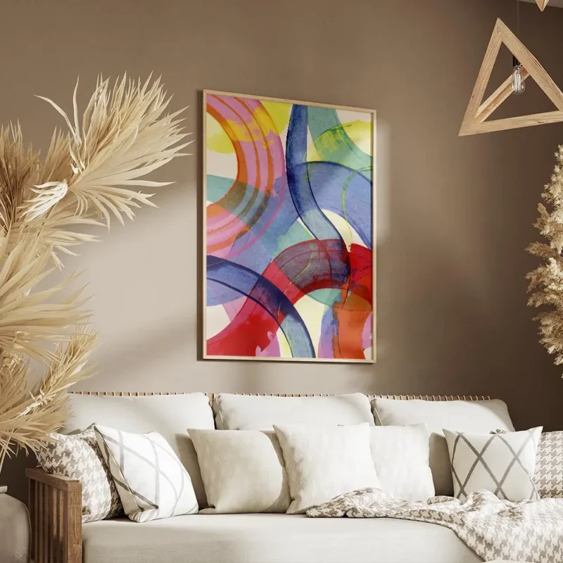 affiche dart abstrait fluide avec des touches de peinture colorees vibrantes for salon.webp