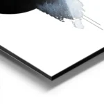 affiche dart abstrait formes aquarelle bleues et noires avec des cercles sur toi aluminium.webp