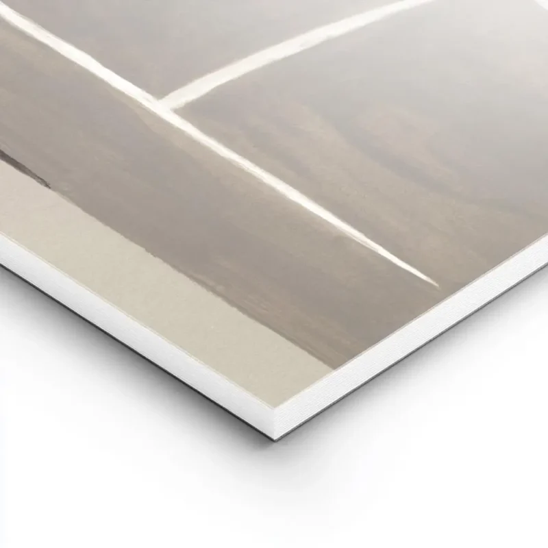 affiche dart abstrait geometrique aux formes courbes et droites dans des tons br lightpanel.webp