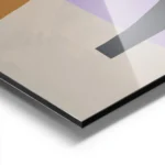 affiche dart abstrait melange de formes irregulieres lilas orange et beige pour aluminium.webp