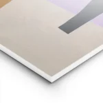 affiche dart abstrait melange de formes irregulieres lilas orange et beige pour lightpanel.webp