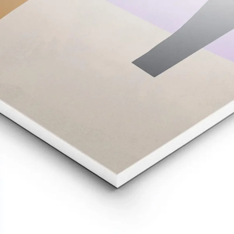 affiche dart abstrait melange de formes irregulieres lilas orange et beige pour lightpanel.webp