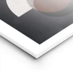 affiche dart abstrait moderne avec des demi cercles noirs et beiges et des cercl lightpanel.webp
