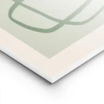 affiche dart abstrait moderne avec des lignes vertes entrelacees sur un fond ver lightpanel.webp