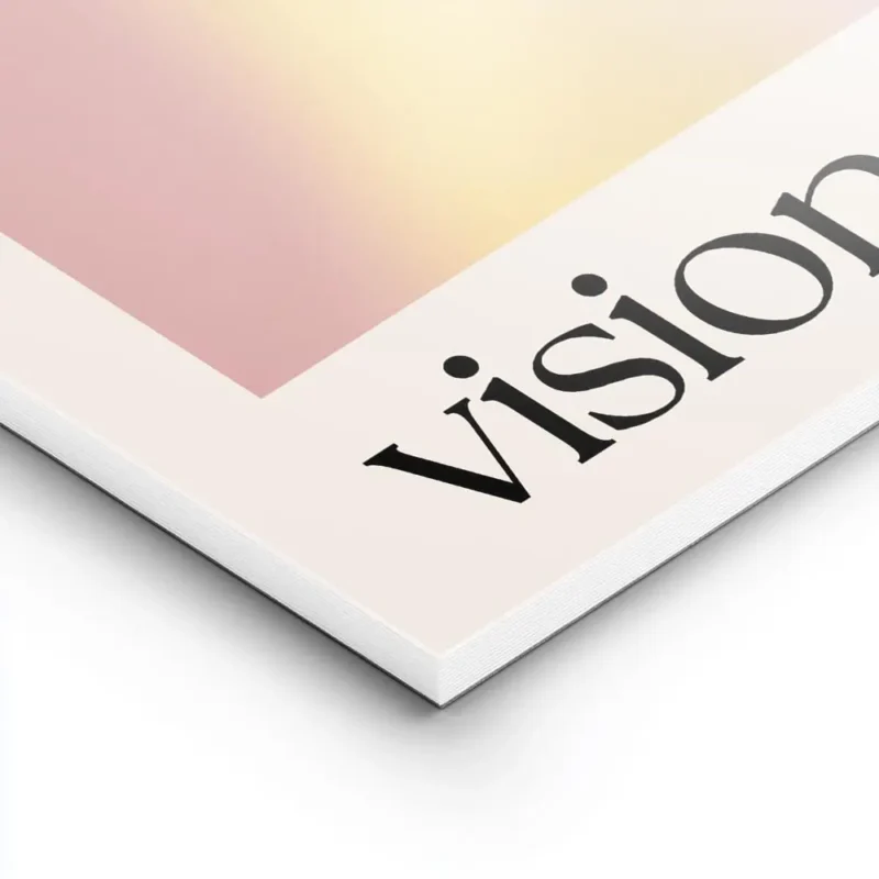 affiche dart contemporain representant une silhouette floue en pastel rose et ja lightpanel.webp