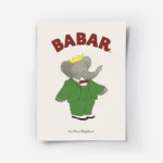 affiche de babar lelephant vetu dun costume vert et dun n ud papillon rouge sur .webp