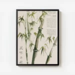 affiche de bambou peinte a la main dans un style traditionnel est asiatique util avec cadre.webp