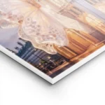 affiche de big ben au coucher du soleil avec des ailes de papillon mecaniques na lightpanel.webp