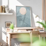 affiche de boris draschoff illustration graphique dune volee doiseaux noirs deva bureau.webp