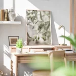 affiche de branches dolivier vert olive avec fruits un gros plan realiste de la bureau.webp