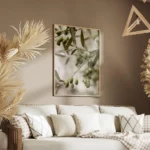 affiche de branches dolivier vert olive avec fruits un gros plan realiste de la salon.webp