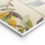 affiche de branches et de feuilles vertes jaunes et marron sur fond beige typogr lightpanel.webp