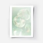 affiche de bulles holographiques sur fond vert menthe aux couleurs pastel pour u.webp