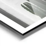 affiche de cactus verts sur fond de mur blanc et ciel bleu style tropical pour u aluminium.webp