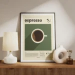 affiche de cafe italien avec une tasse despresso noir et du texte typographie es meuble.webp