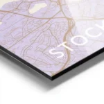 affiche de carte de ville contemporaine lilas et beige clair avec le texte stock aluminium.webp