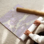 affiche de carte de ville contemporaine lilas et beige clair avec le texte stock enroule.webp