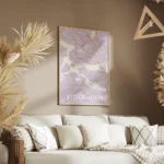 affiche de carte de ville contemporaine lilas et beige clair avec le texte stock salon.webp