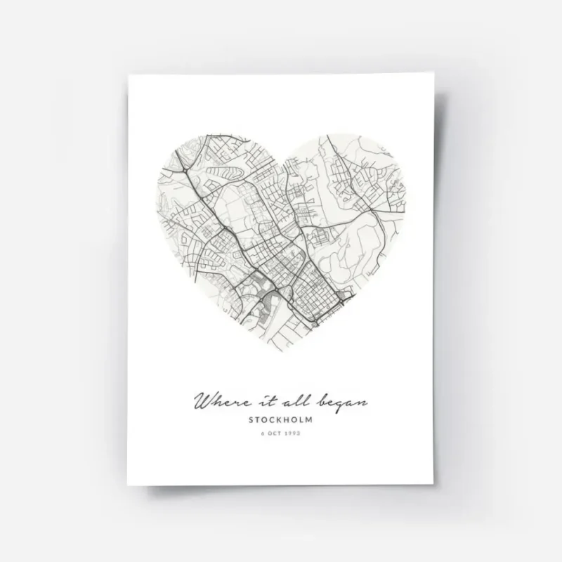 affiche de carte en forme de c ur beige representant une ville avec le texte whe.webp