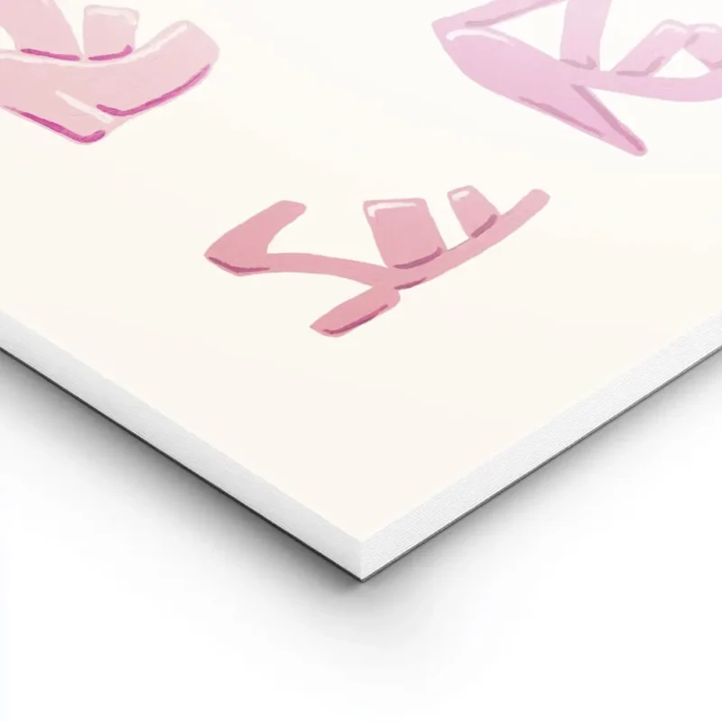 affiche de chaussures roses illustration de divers modeles de talons hauts et bo lightpanel.webp