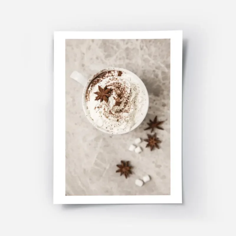 affiche de chocolat chaud avec creme fouettee cannelle et anis etoile sur un fon.webp