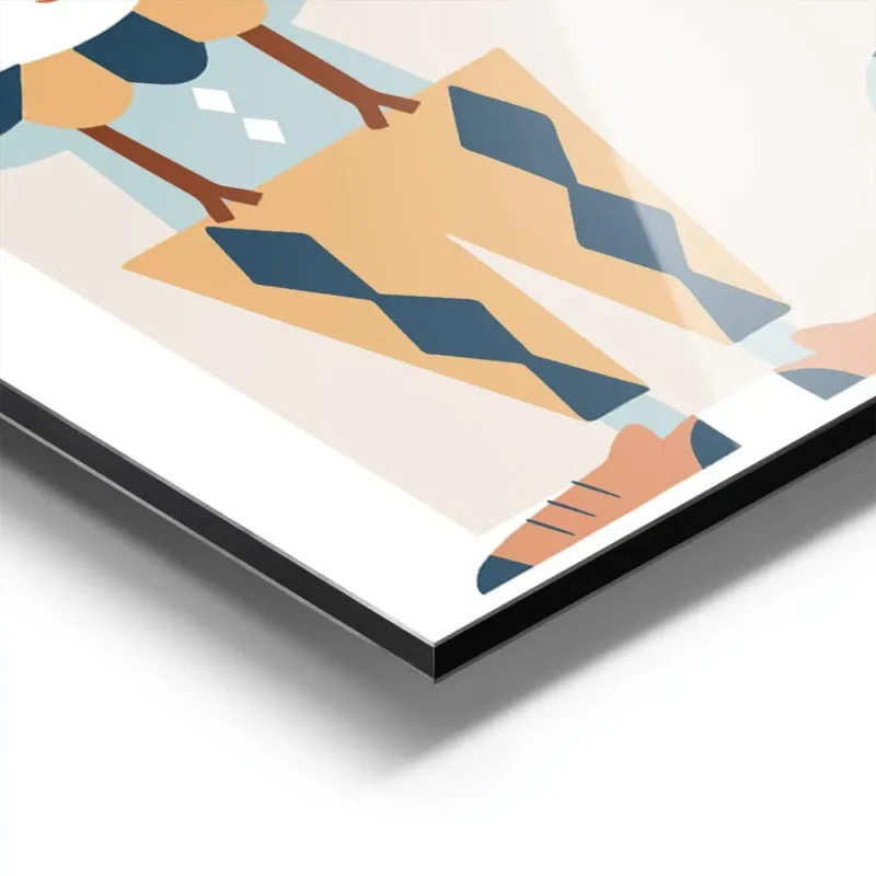 affiche de cirque pastel avec un clown jonglant un elephant sur un tabouret et u aluminium.webp