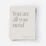 affiche de citation apaisante en beige you are all you need avec typographie gri.webp