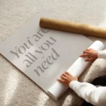 affiche de citation apaisante en beige you are all you need avec typographie gri enroule.webp