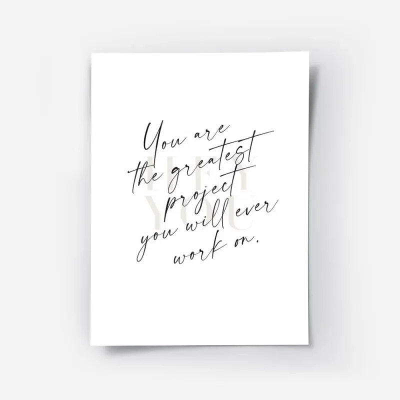 affiche de citation minimaliste avec le texte noir vous etes le plus grand proje.webp