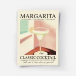 affiche de cocktail margarita classique typographie et verre de margarita avec t.webp