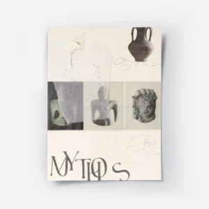 affiche de collage avec des images dartefacts anciens un vase une tete de lion e.webp