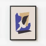 affiche de collage avec formes geometriques angulaires superposees en orange noi avec cadre.webp