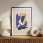 affiche de collage avec formes geometriques angulaires superposees en orange noi meuble.webp