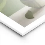 affiche de collage botanique vert vase avec fleurs et feuilles decoration murale lightpanel.webp