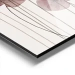 affiche de coquelicots translucides aux teintes sombres sur fond clair avec des aluminium.webp