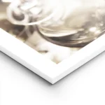 affiche de coupes de champagne empilees avec des bulles sur fond noir lightpanel.webp