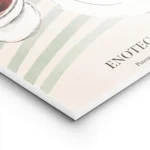 affiche de cuisine avec deux verres de vin rouge une bouteille et une assiette d lightpanel.webp