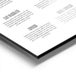 affiche de cuisine elegante avec typographie coffee et des grains de cafe detail aluminium.webp