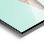 affiche de cuisine moderne avec une glace rose en forme de flamant rose sur un c aluminium.webp