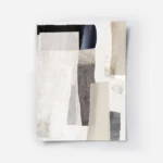 affiche de dan hobday formes abstraites beiges et noires superposition de couleu.webp