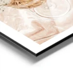 affiche de deux cocktails champagne rose dans des verres en cristal avec tranche aluminium.webp