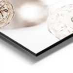 affiche de deux coupes de champagne et dun verre a vin vus du dessus avec des re aluminium.webp