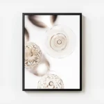 affiche de deux coupes de champagne et dun verre a vin vus du dessus avec des re avec cadre.webp